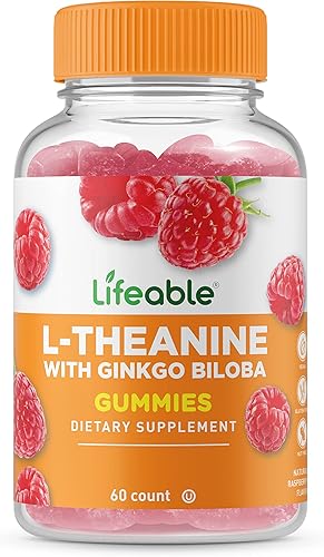 Miniatura 2 de Lifeable L Teanina con Ginkgo Biloba + Fosfatidilserina (PS), paquete de gomitas - Gran sabor, suplemento vitamínico, sin gluten, sin OMG, gomita