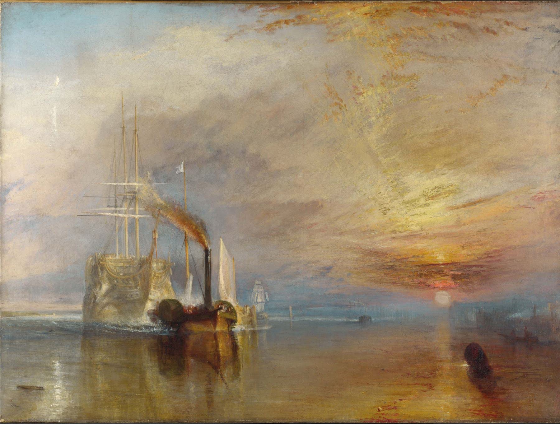 National Gallery Puzzle 1000 elementów - Temeraire walki - wyprodukowane w Wielkiej Brytanii - niezwykle szczegółowe - obraz Hi-Def - 100% deska z puzzlami z recyklingu