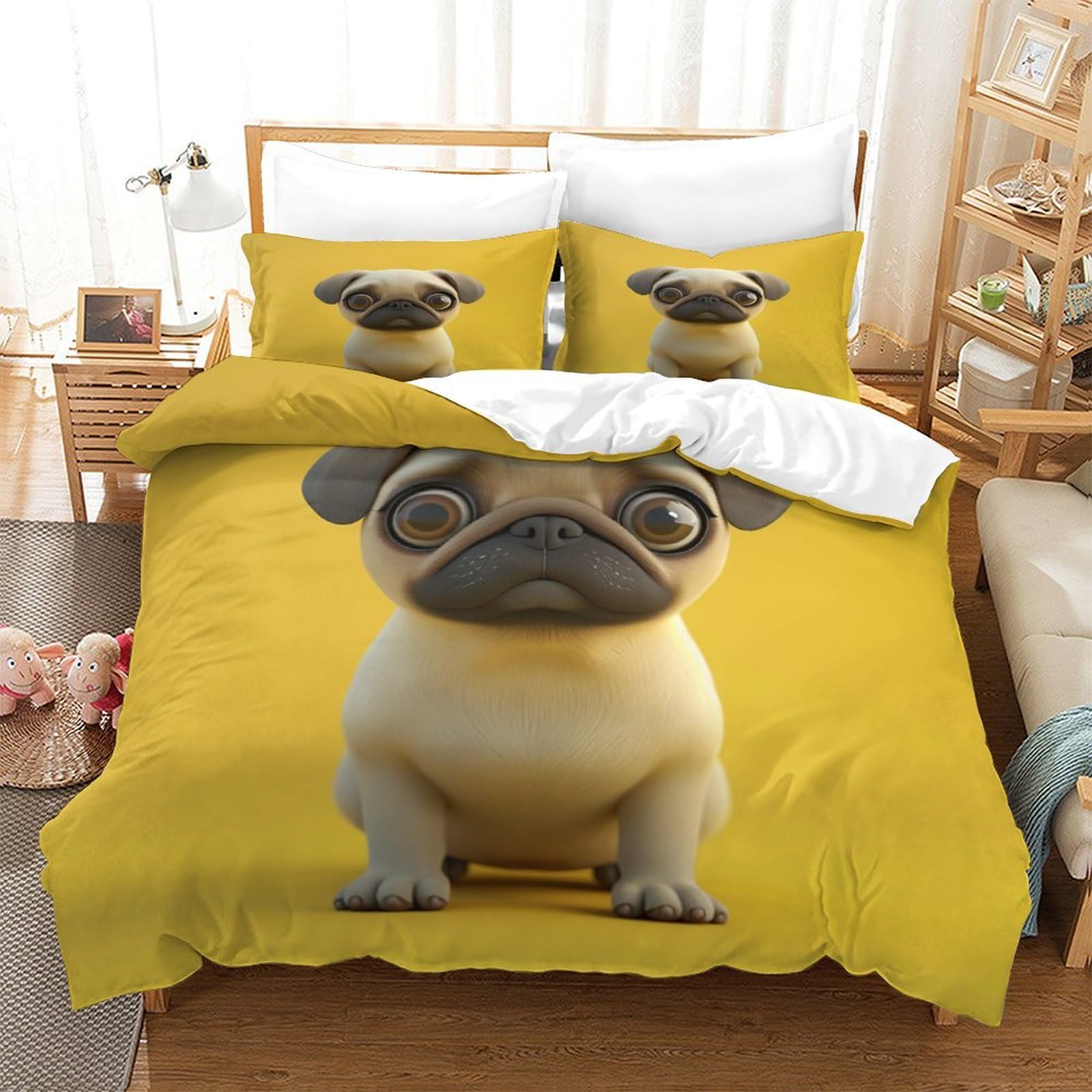 P1S9U7W5Y 3D Printed Duvet Cover Set 3 Pieces Microfiber Bedroom Decor for Adults Teens Multi-Scene Use Double（200x200cm）