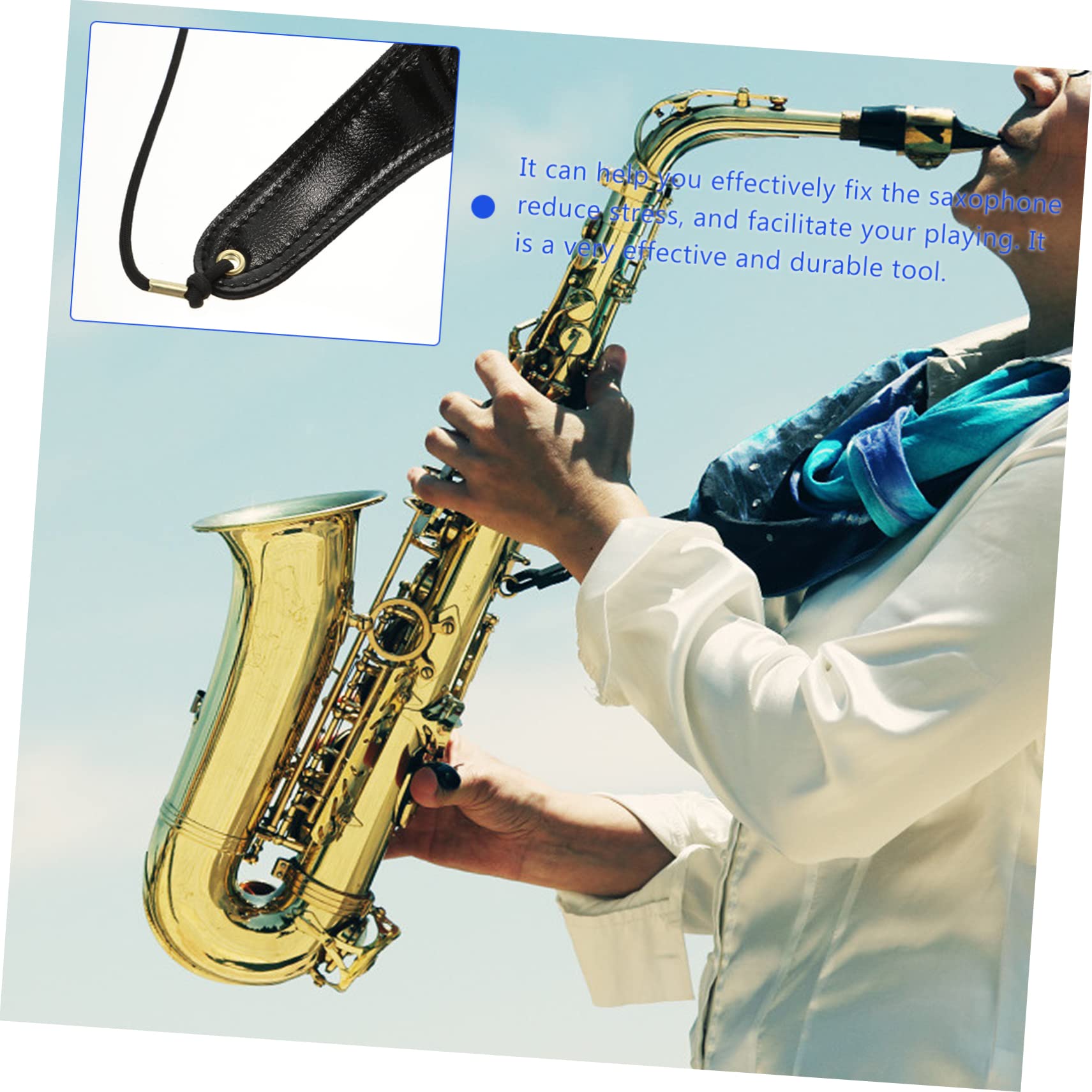 ibasenice 10pezzi Cinghia Sax Regolabile Pelle Accessorio Per Strumenti Musicali Comfort e Stile Per Saxofoni e Fiati Design Creativo e Resistente Per Musicisti