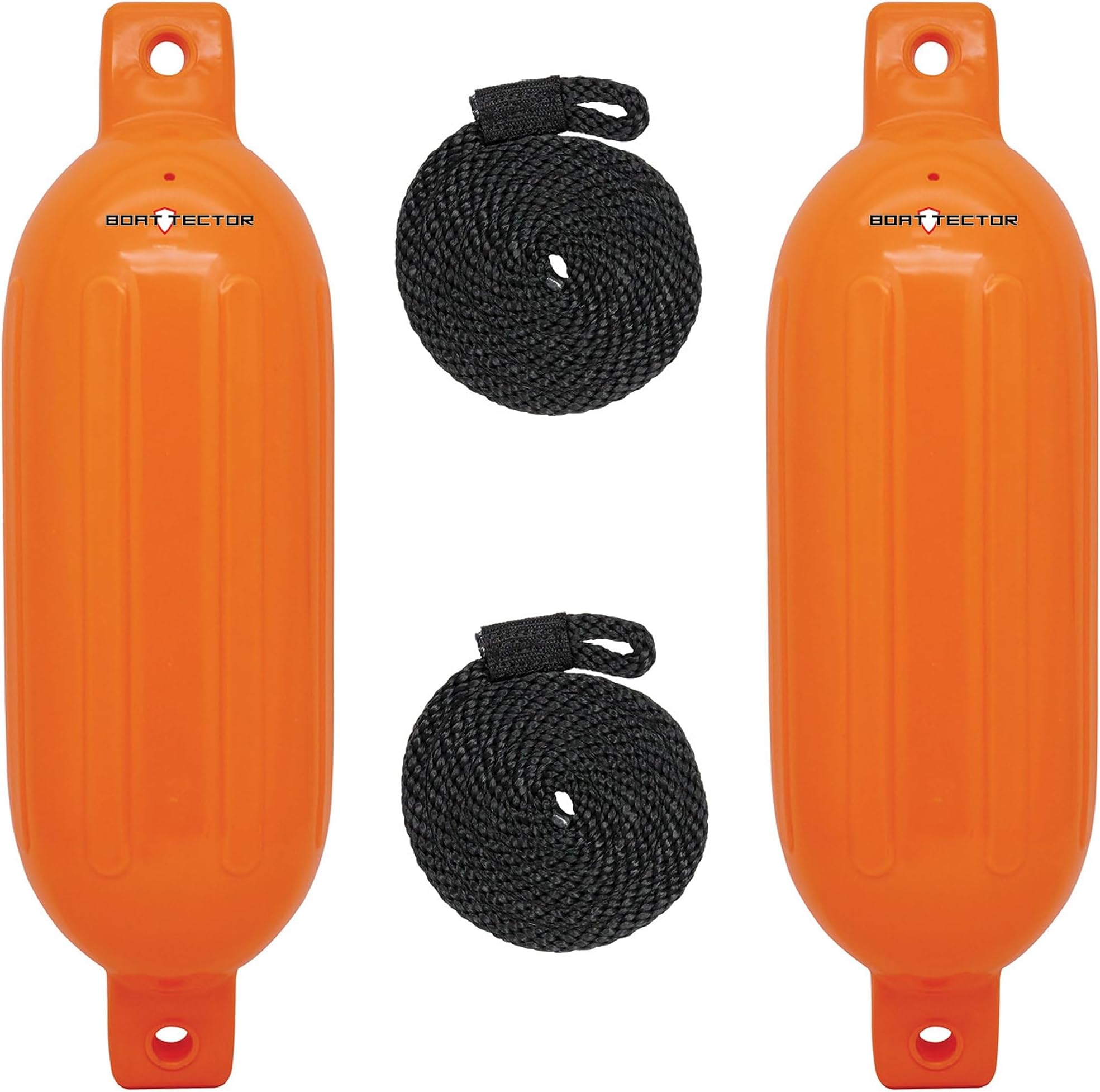 3006.7581 BoatTector Inflatable Fender Value 2-Pack - 4.5" x 16", Neon Orange