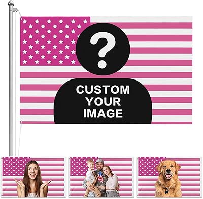Amazon.com : Custom Pink American Flag 3x5 Ft,Personalize Flags Design ...