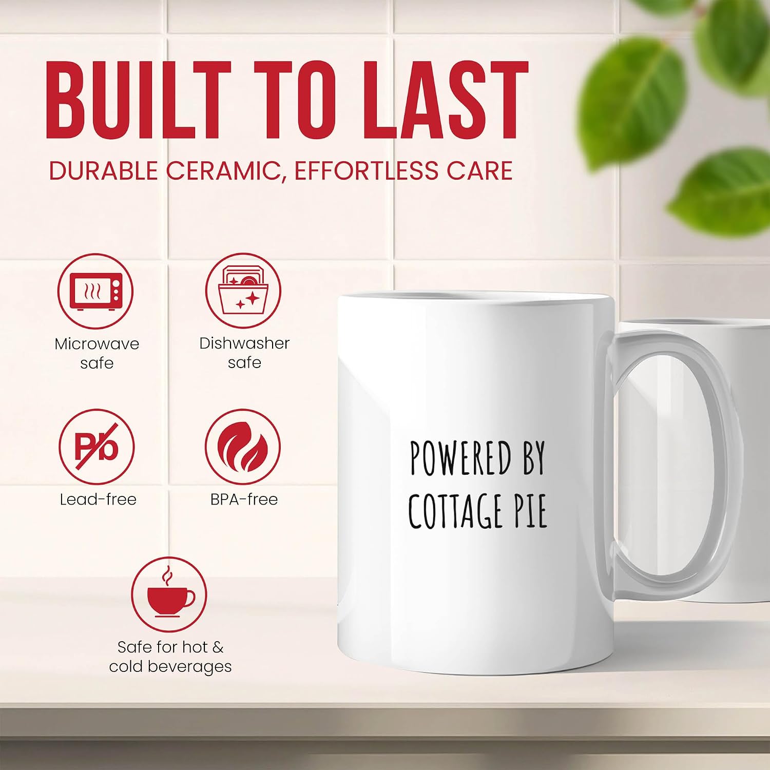 Powered By Cottage Pie Mug - Coffee Cup - Home Cook Funny Gift From - Meal Tea Mugs - Dish Cups - 11 Oz Ceramic Gifts For Family Birthday, Him, Her, Christmas, Dinner, Recipe Lover, Prep, Cuisine image 4