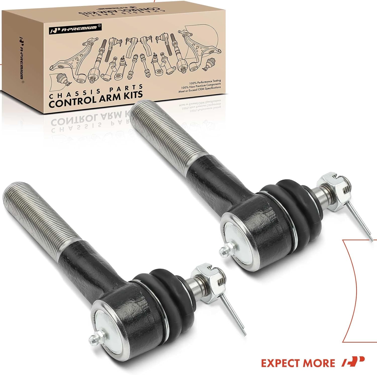 A-Premium 2 x Front Outer Tie Rod Ends Compatible with Ford Explorer 1991-1994, Ranger 1983-1997, Bronco II 1984-1990 & Mazda B3000 1994-1997, B2300 1995-1996, B4000 1994-1997, Navajo 1991-1994