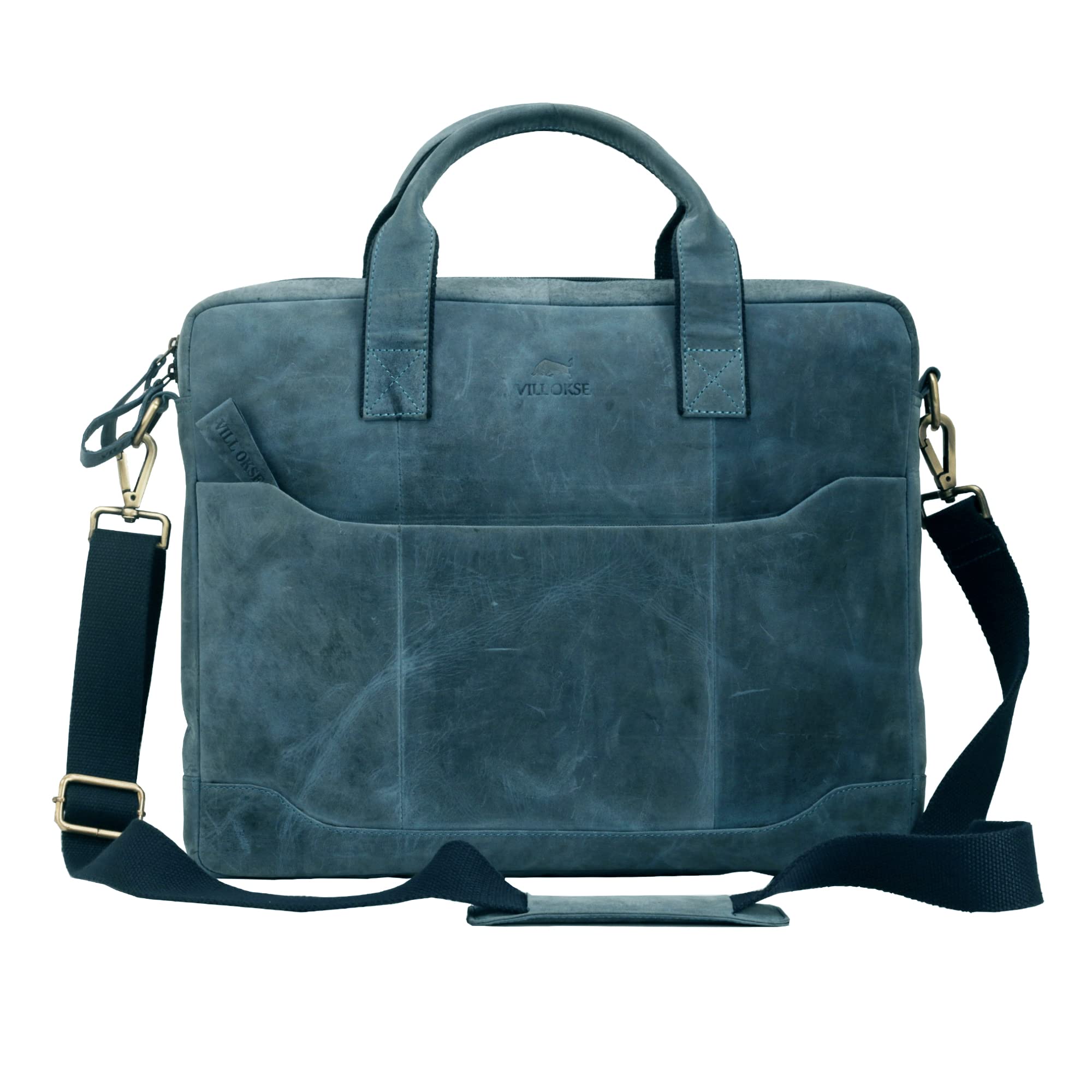 VILL OKSE Genuine Leather Executive Formal Office Bag | Shoulder Laptop Messenger Bag For Men | MacBook|NoteBook Upto 16 Inch with Shoulder Straps (B0BHSP7B4V) Amazon Price History, Amazon Price Tracker