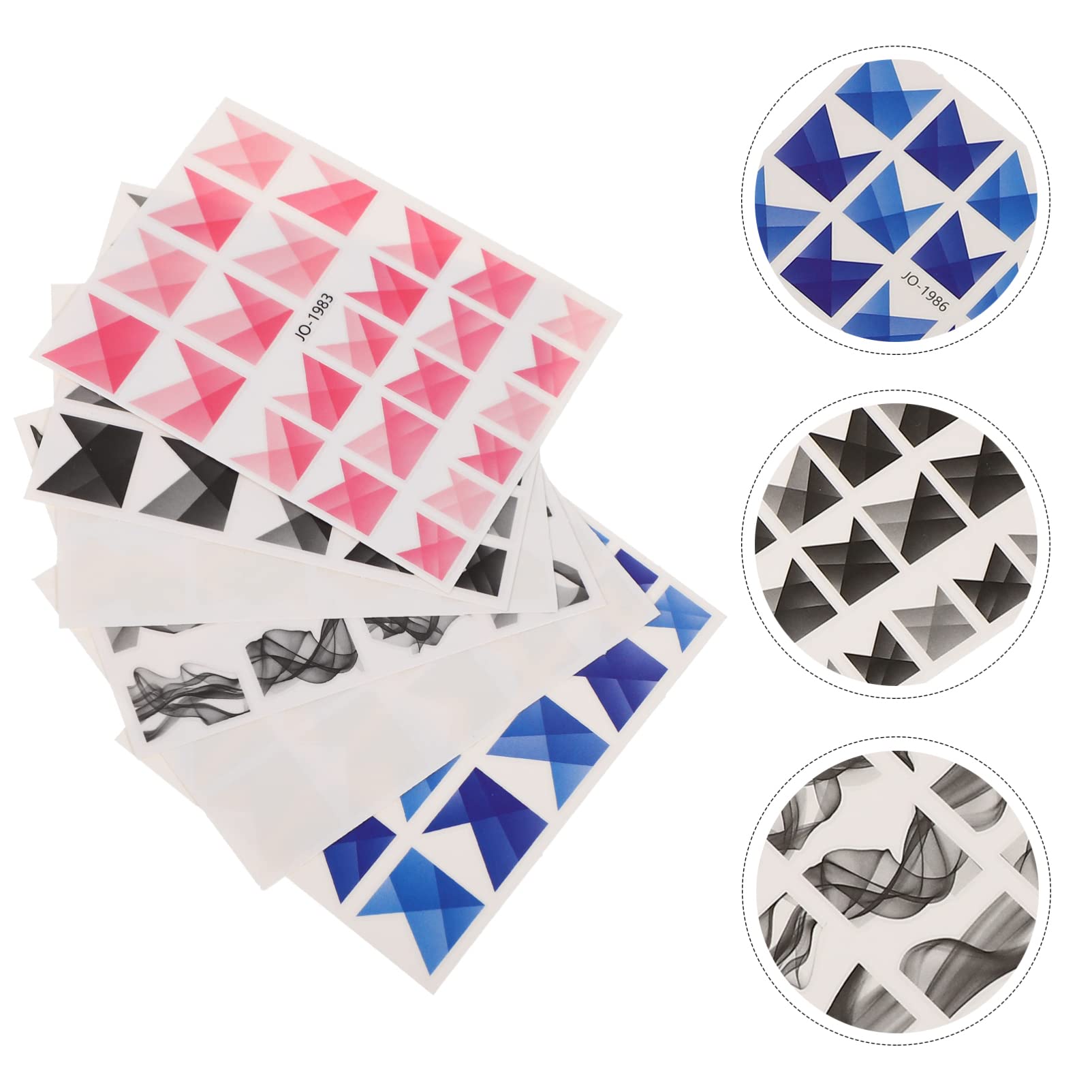 CALLARON 5 Set Stickers Per Unghie Francesi Semitrasparenti Adesivi Per Decorazione Unghie Impermeabili E Resistenti Facili Applicare Per Design Minuti 6 Fogli*5