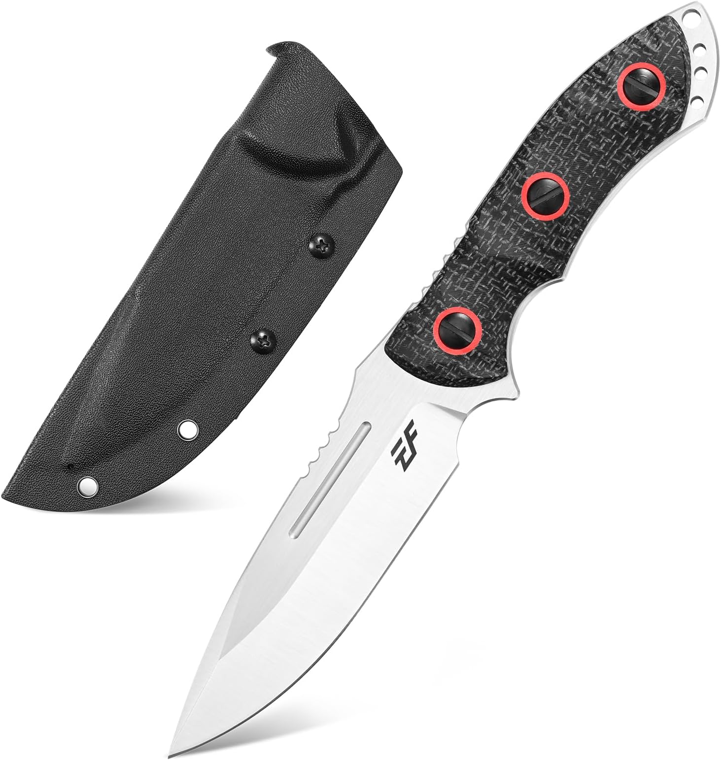 EF139 Fixed Blade Knife, 154CM Steel Blade,Micarta Handle Full Tang EDC Tool Straight Knife for Working Camping Survival