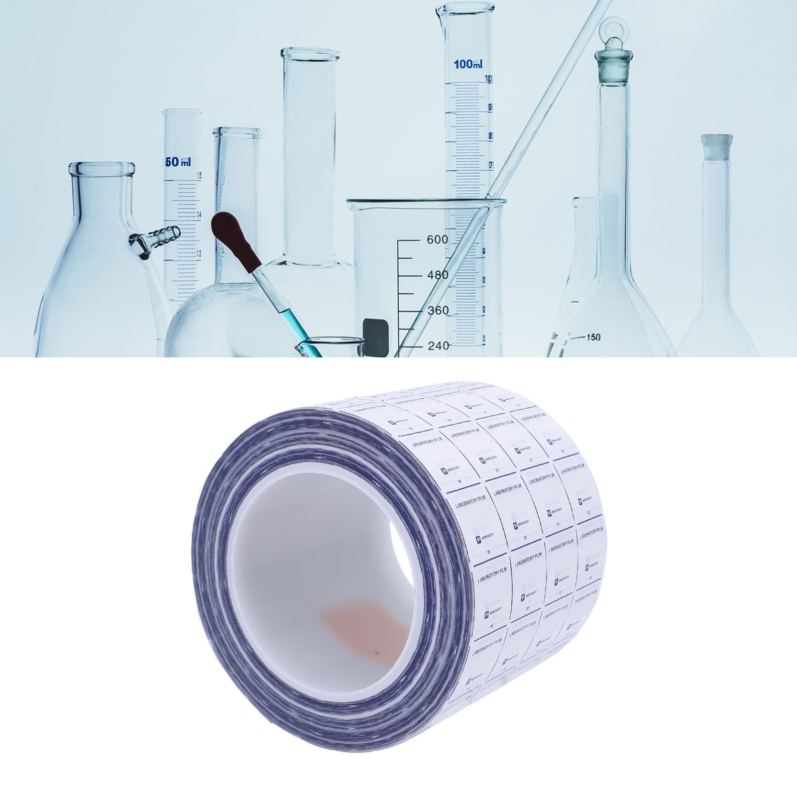 Pellicola da Laboratorio Involucro Trasparente Autoadesivo Multiuso per Sigillare Flaconi Piastre Petri 10 Cm X 38 M