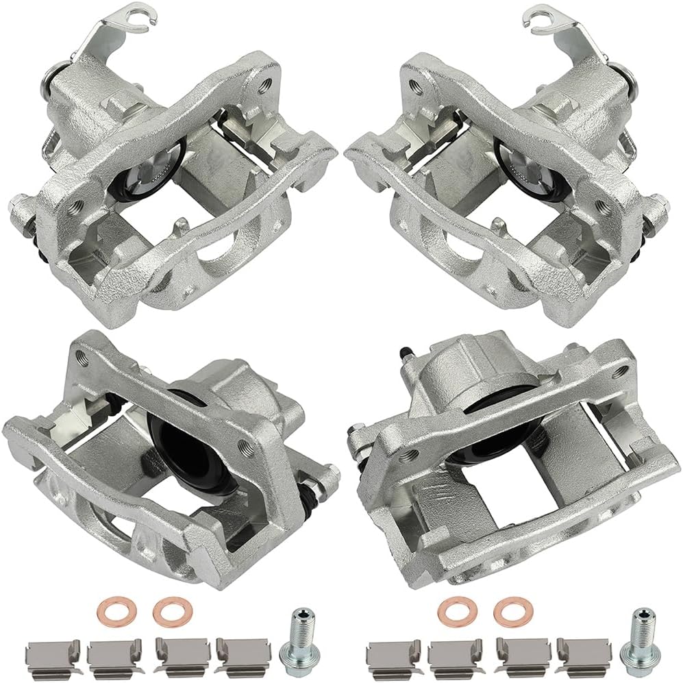 AUTOMUTO Front & Rear Disc Brake Calipers With Bracket For Chrysler Town & Country 08-12 For Dodge Grand Caravan 08-16 For Ram C/V 12,For Volkswagen For Routan 09-12 18B5045 18B5044 18B5081 18B5080