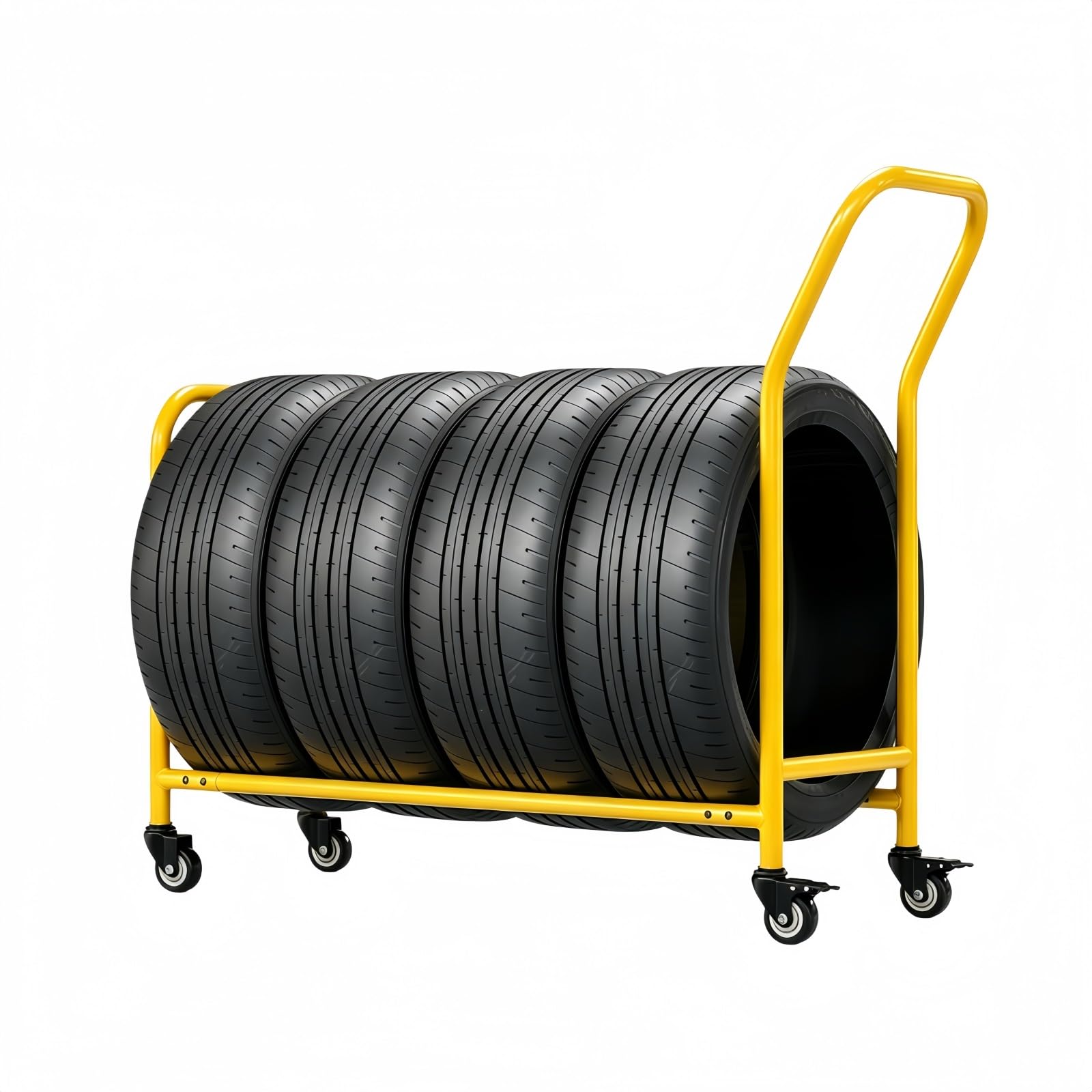 AKFNCJE Movable Heavy Duty Tire Rack, Metal Tire Storage And Transport Cart