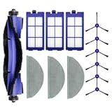 Replacement Spare Parts for Eufy RoboVac X8 &sol; X8 Hybrid Robot Vacuum 1 Main Brush 6 Side Brush 3 Filter 3 Mop Pad Accessories &lpar;13 Pack&rpar;