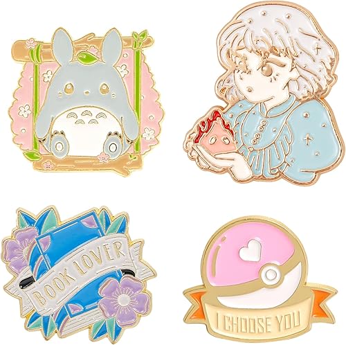 Lindos alfileres esmaltados para mochilas, Kawaii Anime Soot Sprites Cat Frog Pins de dibujos animados para niños, juego de pines de solapa para