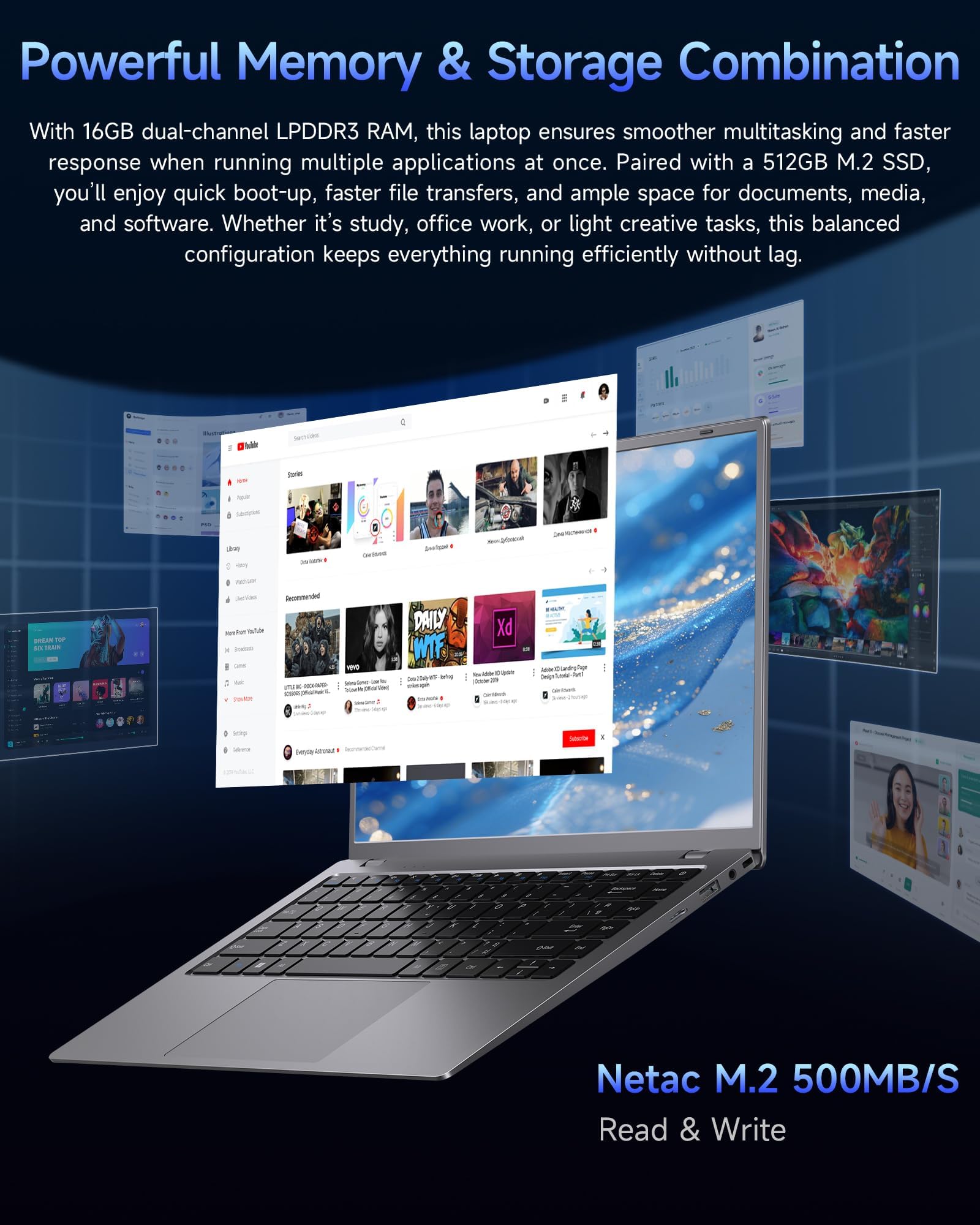 Amazon.co.jp: Zrasu 15.6インチノートパソコン、Pentium Gold 6500Y