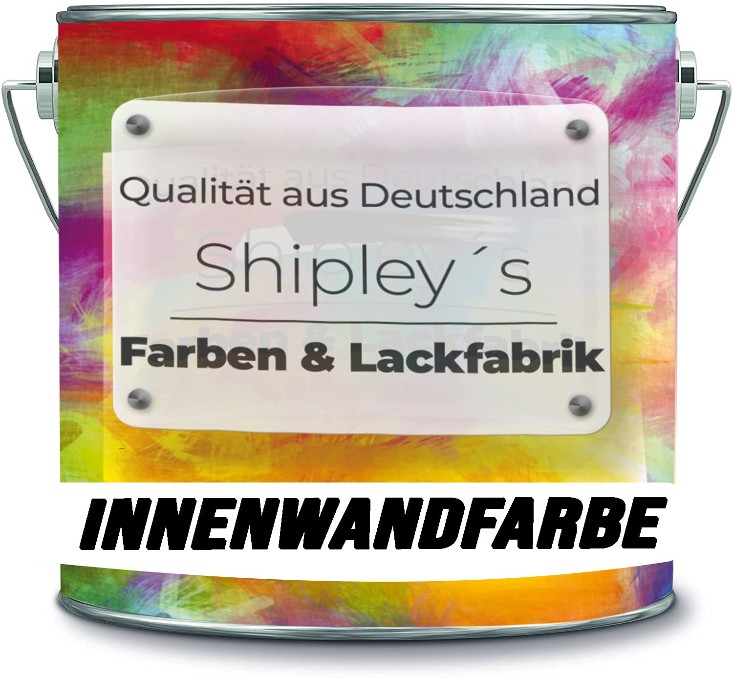 Shipley's Farben & Lackfabrik Pintura para paredes interiores multicolores, alta opacidad, sin disolventes, 1 capa opaca (5 L), color gris