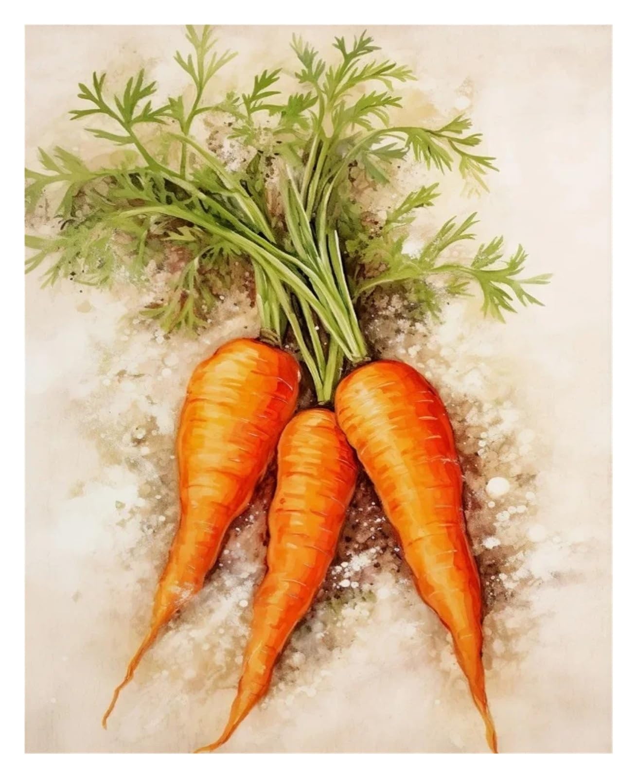 XENITE Wall Art Canvas Prints Cabbage Carrots Eggplant Pumpkin Pepper Broccoli Vegetable Poster Print Wall Art Pictures Canvas Painting Room Home Decor(C,40X50cm)