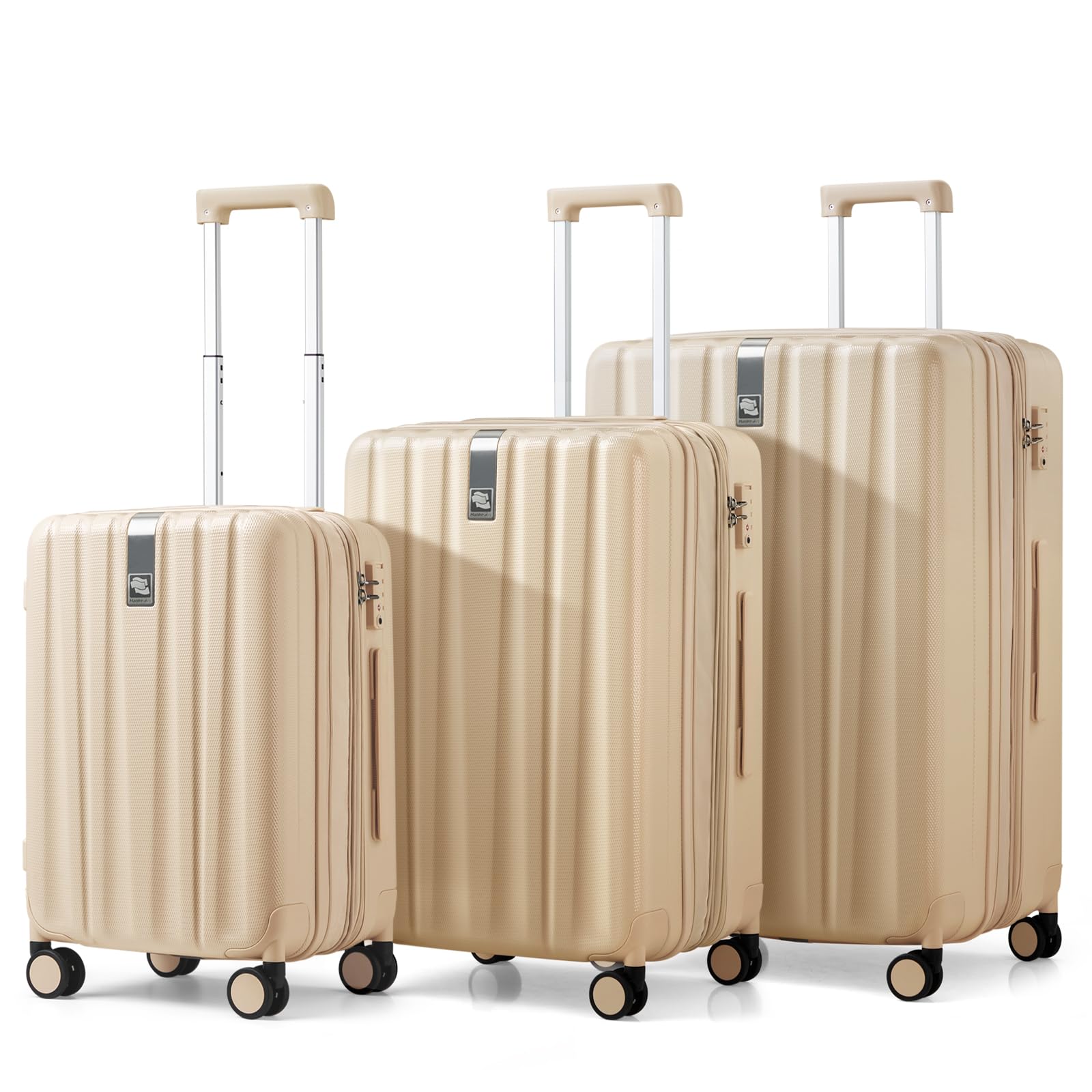 Hanke Expandable Hard Shell Luggage Sets, 3 Piece, 20/24/29 Inch
