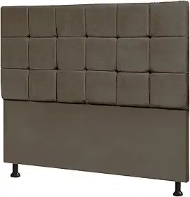 Cabeceira De Cama Box Art Espanha - Casal 140cm X 130cm Marrom
