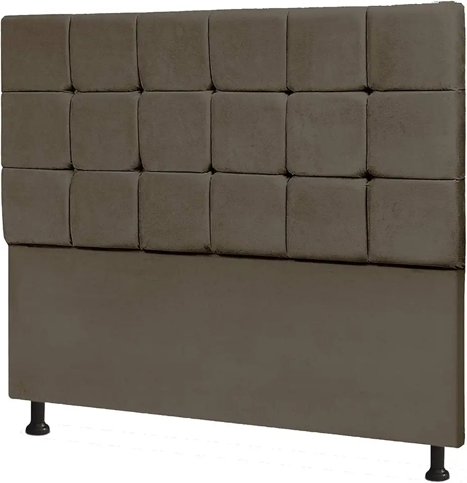 Cabeceira De Cama Box Art Espanha - Casal 140cm X 130cm Marrom