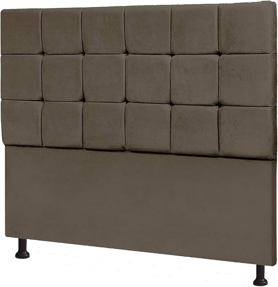 Cabeceira De Cama Box Art Espanha - Casal 140cm X 130cm Marrom