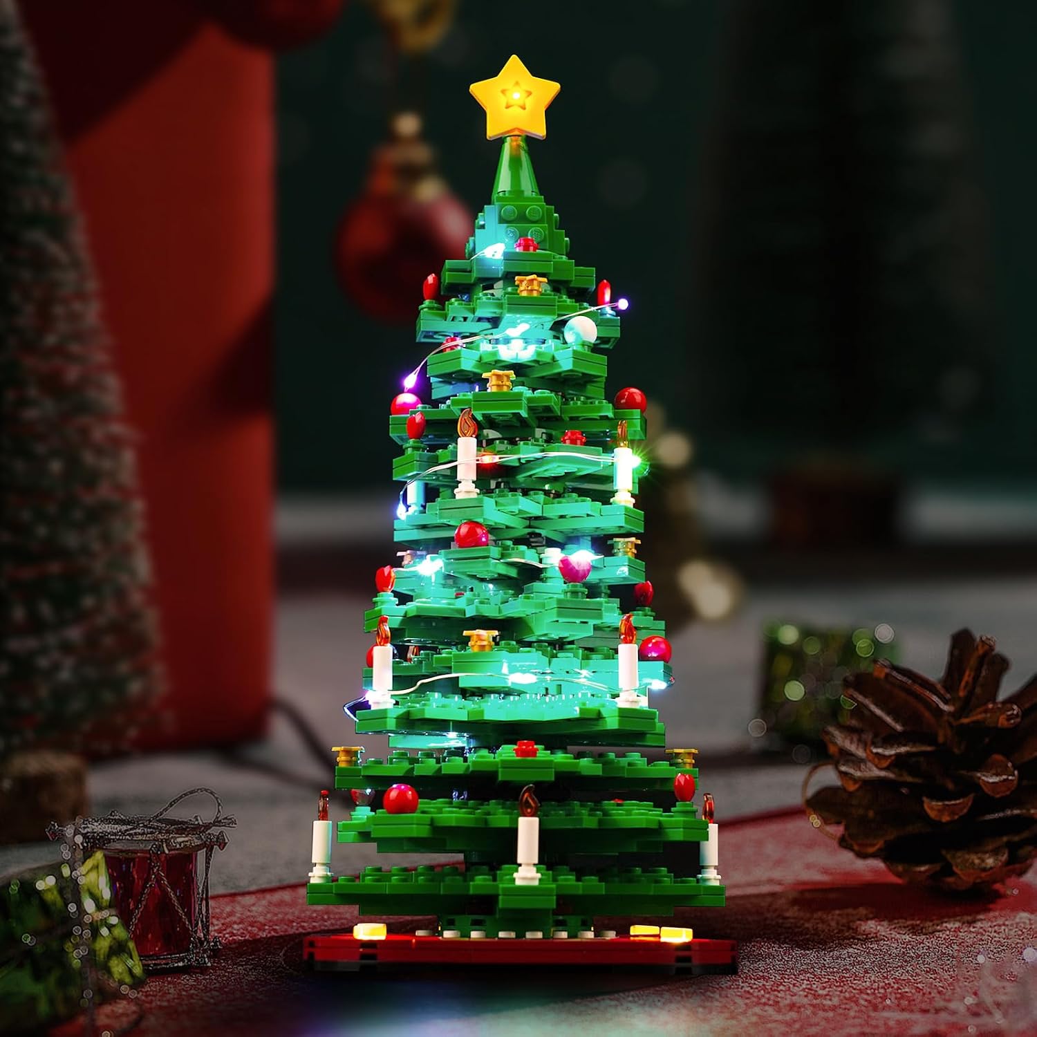BrickBling LED Light Compatible with Lego Christmas Tree for Adult,Christmas Décor Lights Compatible with Lego 40573, Creative Lighting Kit-Not Included The Model