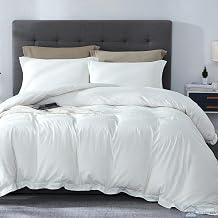 SLEEP-NEST Oversized King Duvet Cover 128x120 Size Luxury 1 Piece Duvet Cover 600 Thread Count 100% Cotton Cover with Hidden Zipper Closure 2" Flange Super Soft Breathable Cover, White