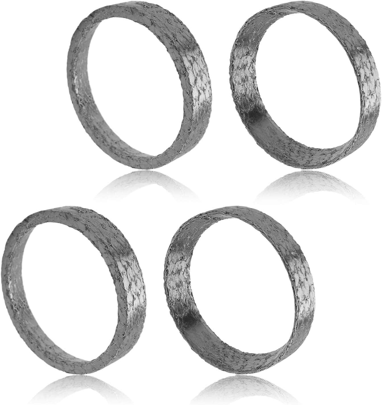 2PCS Exhaust Gasket Graphite and Steel,Exhausts Flange Gasket Compatible with Harley Softail Dyna Touring Sportster,Exhaust Manifold Gaskets Sealing Motorcycle Accessories