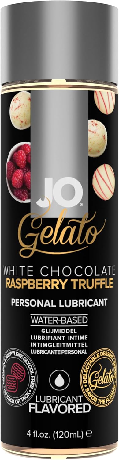 System Jo Gelato White Chocolate Raspberry Truffle Water Based Lube 4 Ounce