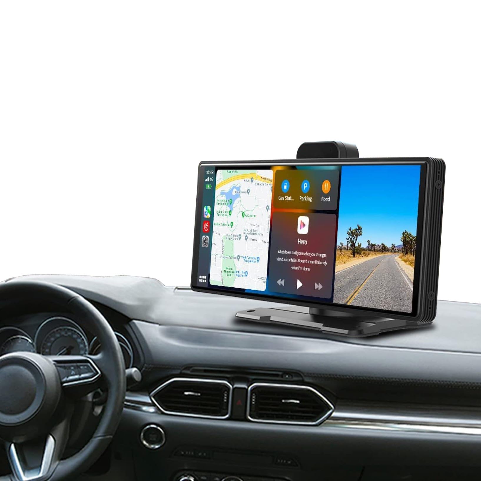 Przenośne radio samochodowe z Bluetooth i ekranem dotykowym HD 9,3", odtwarzacz multimedialny, kompatybilny z Bluetooth/GPS/Mirror Link do wszystkich pojazdów