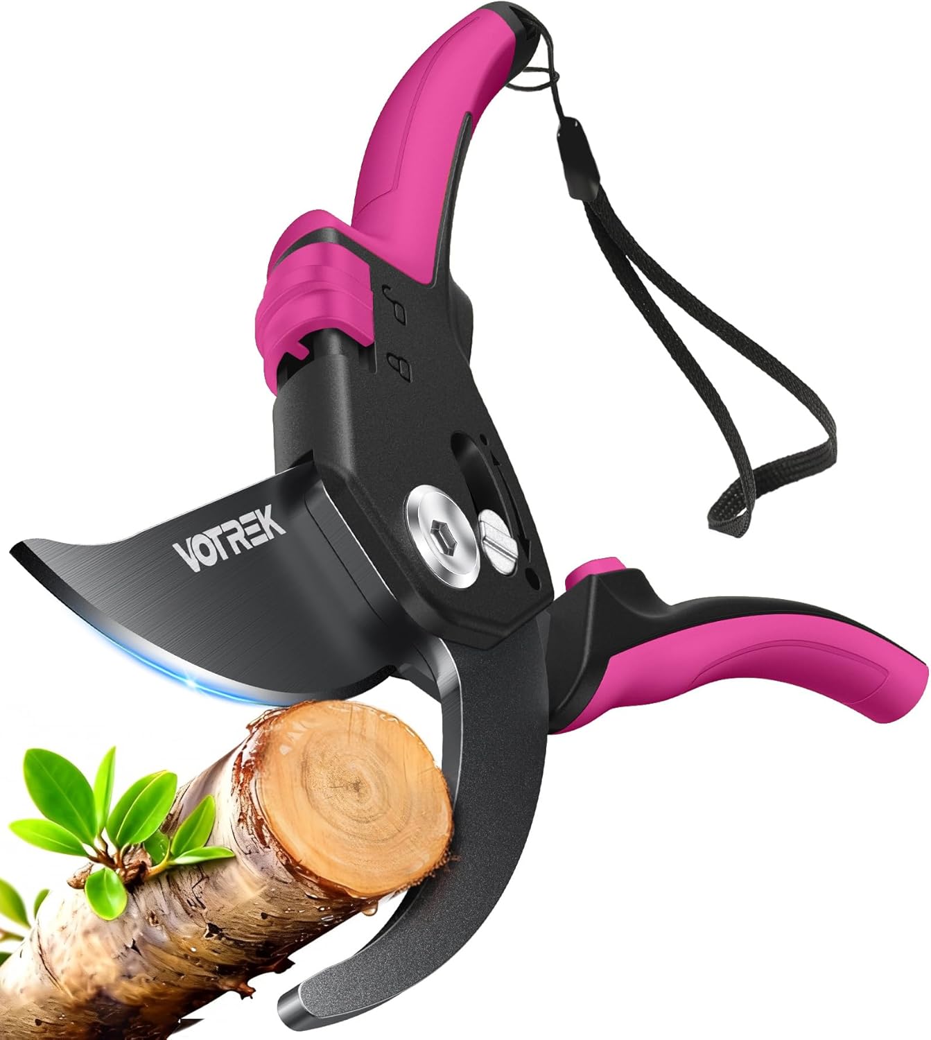 Bypass Secateurs for Small Hands with Continuously Adjustable Grip, SK5 Steel Blade & Sealed Spring–21.5cm Professional Pruning Shears for Rose, Branch, Plant, Garden Pruner Scissor Hedge Shear