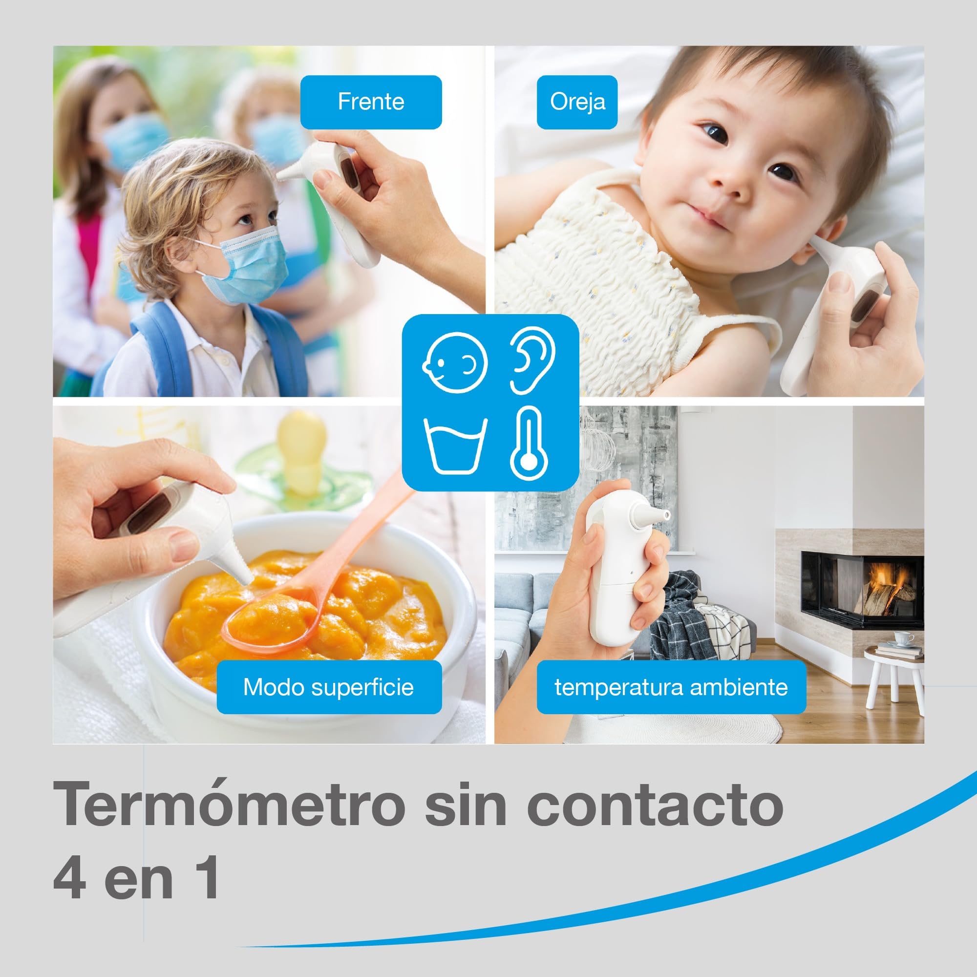 Citizen Termómetro digital CTD711 para frente y oído adultos niños bebés 4 modos 1 segundo White