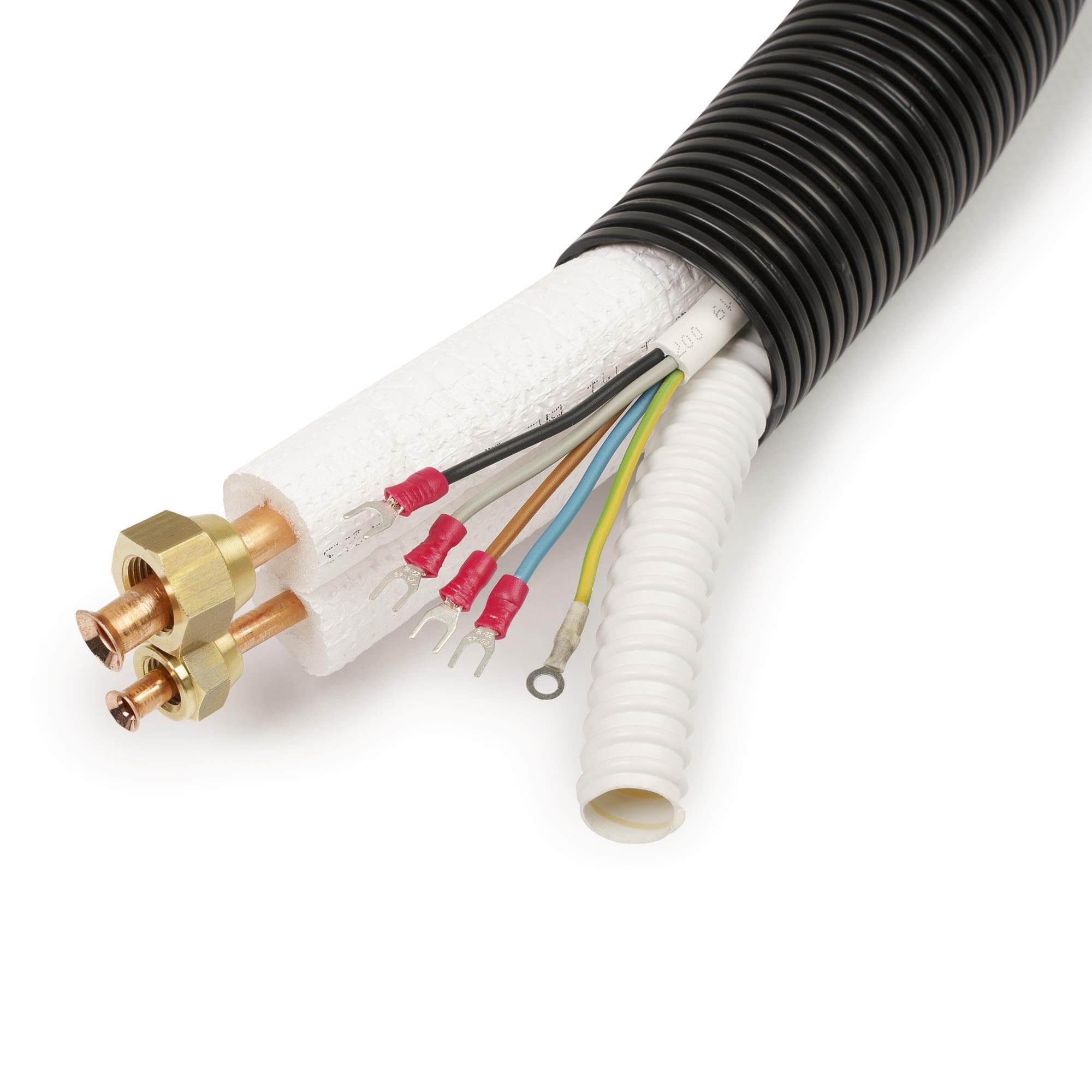 Idoneo Linea koelmiddelleiding 1/4 3/8 inch montageset | geïsoleerd koperen buis 9000/12000 BTU | montageset montagekit split | klima-accessoires