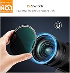 K&F CONCEPT 55mm Kit d'objectif magnétique - UV CPL ND1000 Système d'échange rapide de la poche de filtre de caméra optique pour adaptateur magnétique (Nano-X Series)