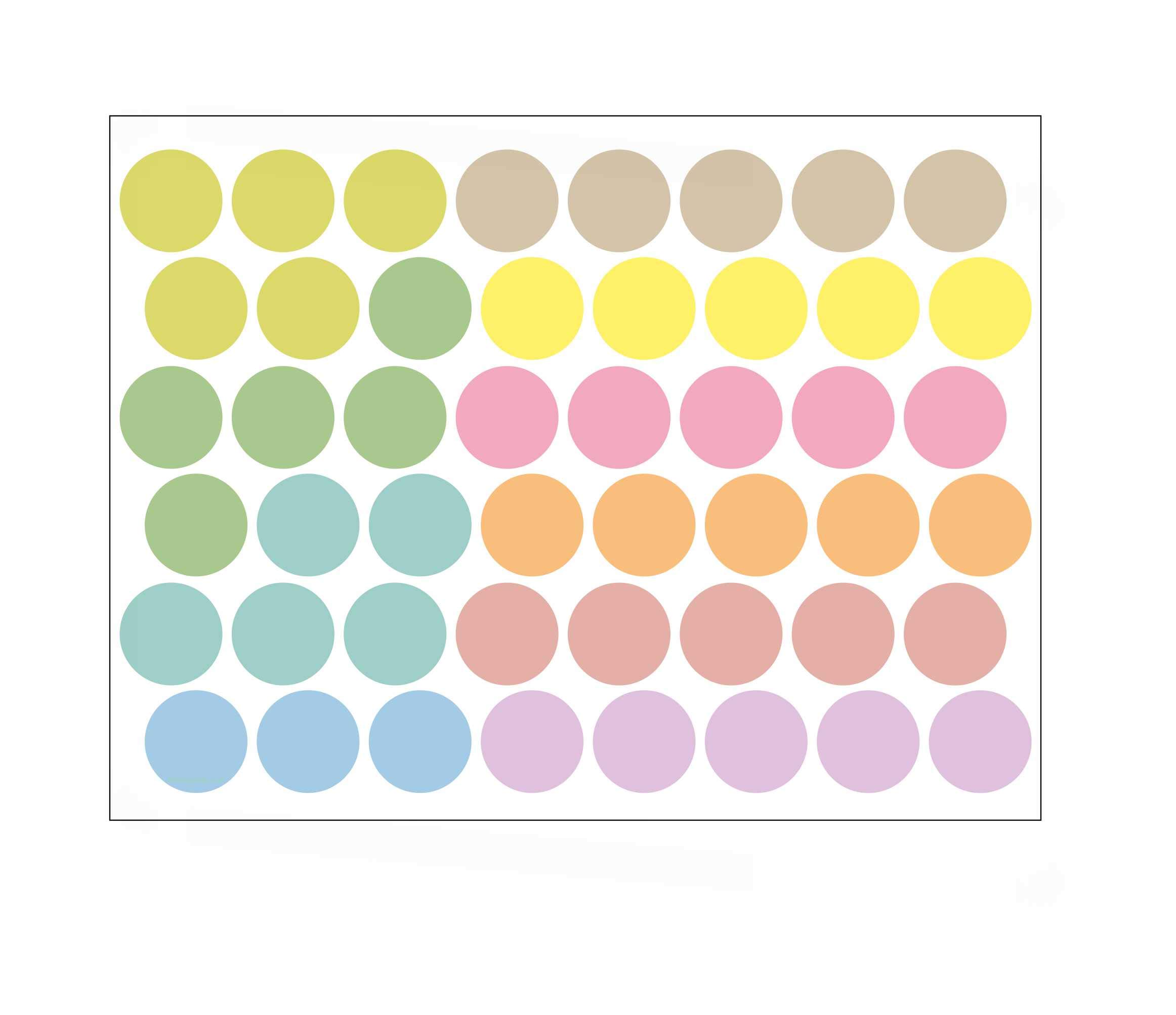 Polka Dot Wall Stickers (50 x 35 cm Sheet Rainbow)