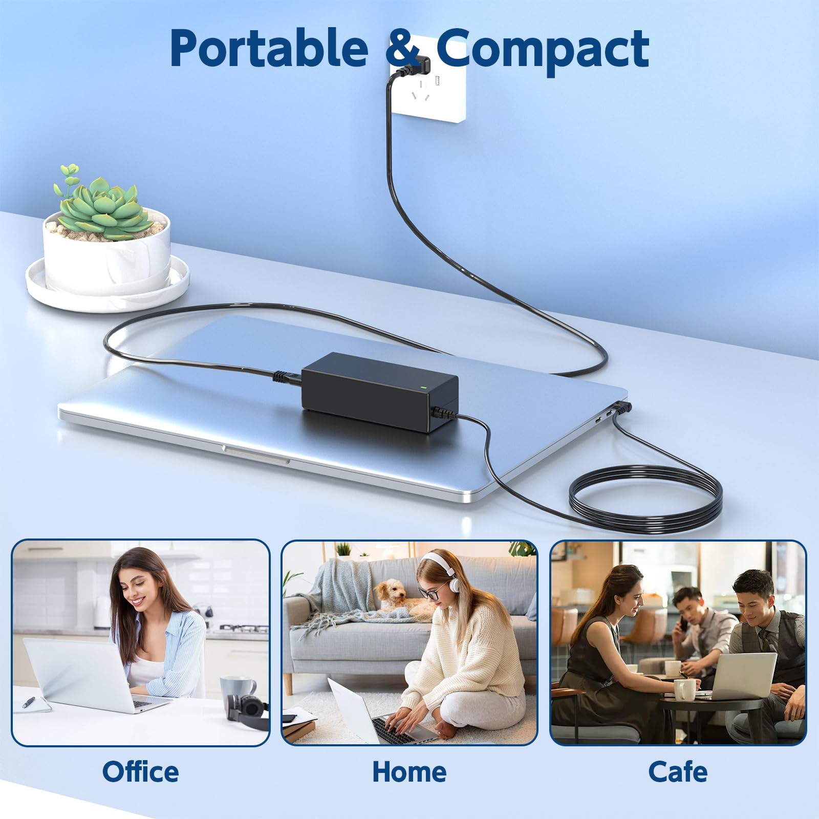 Cable de alimentación de 14 V compatible con Samsung Monitor S20A350B, S22D300HY S24F350FH, C24F390FHN C27F390FHN C27F396FHN S27D396FHN S27DD 80H Fuente de alimentación de TV 28E570D 6