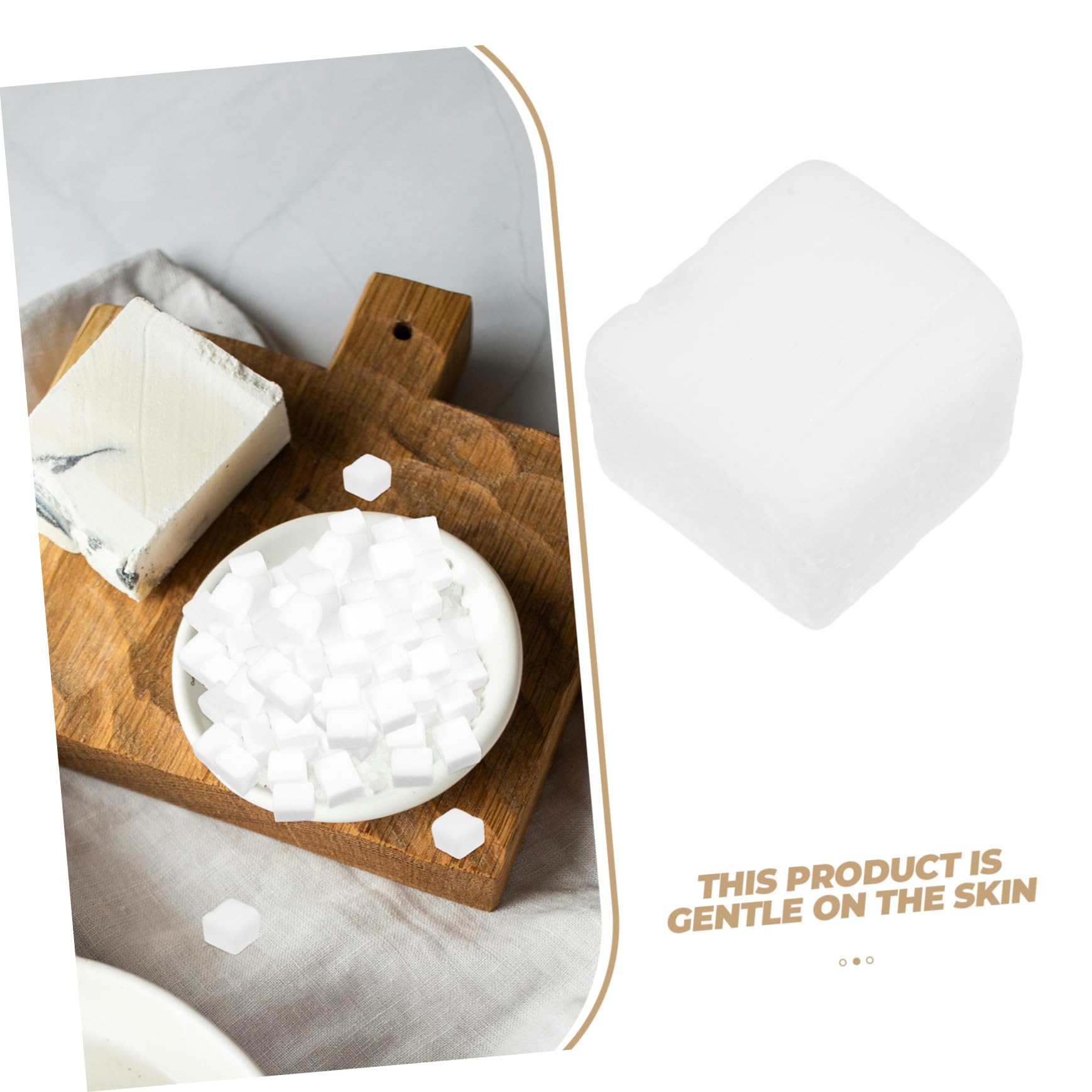 HOMSFOU Base Sapone Bianco Latte 400g per Saponette Fai da Te e Colata