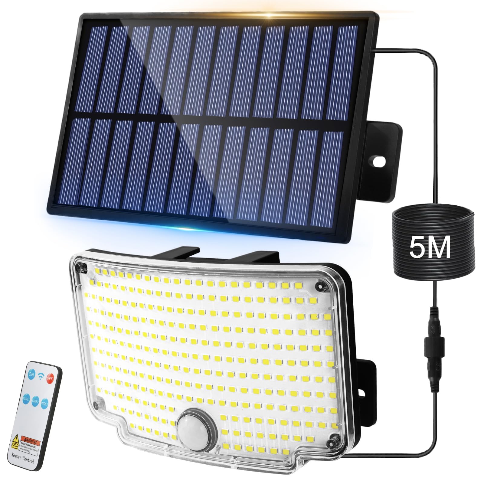 CNMTCCO Zewnętrzne lampy solarne z czujnikiem ruchu