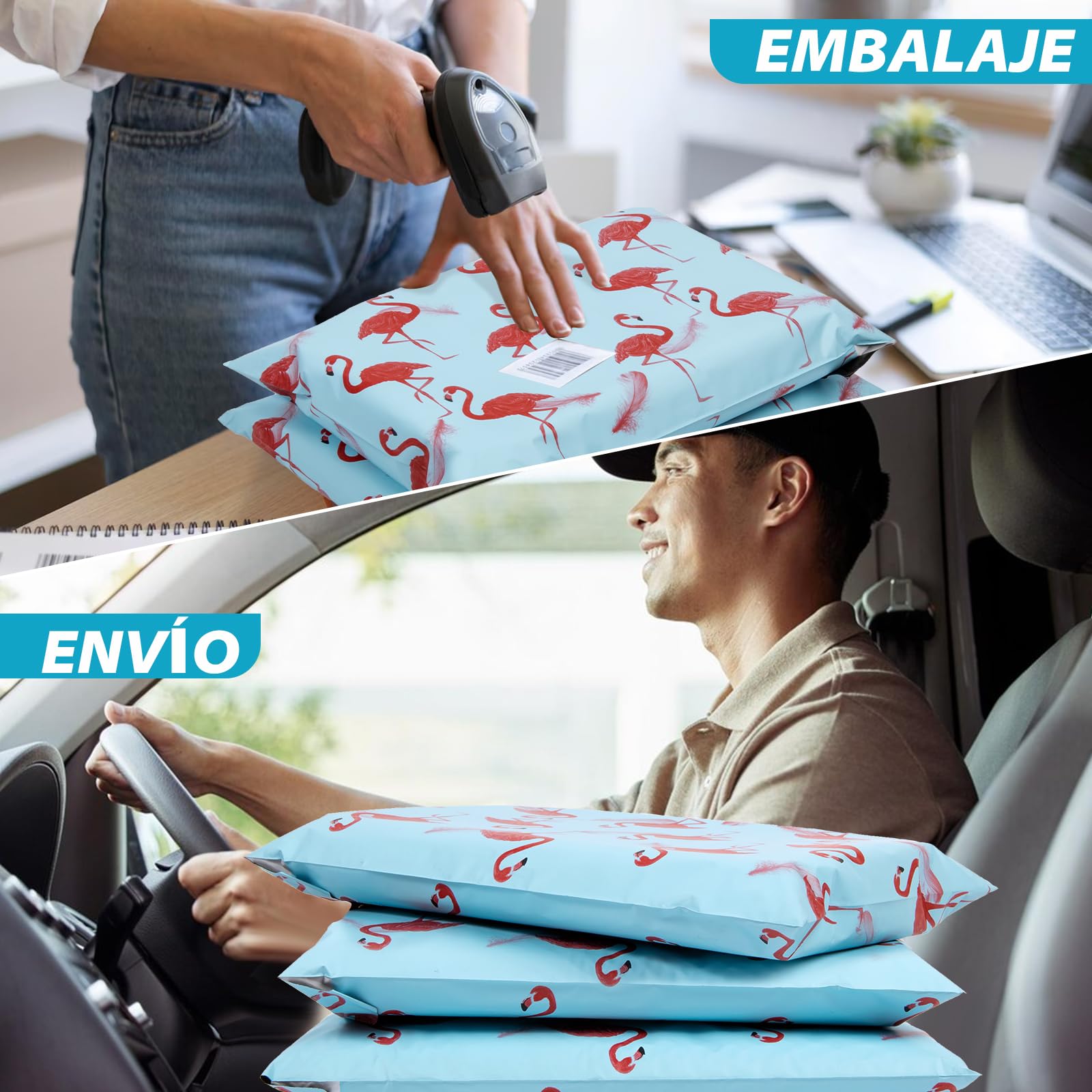 100 Piezas Bolsas Envio Vinted de Polietileno Plástico, Bolsas de Envio con Cinta Autosellante, Bolsas para Envíos para Pequeñas Empresas y Tiendas Minoristas (25x35cm)