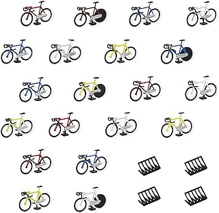Evemodel C8702 HO Scale 20pcs Bikes and 4pcs Parking Racks1:87 Bicycles Model Trains Layout