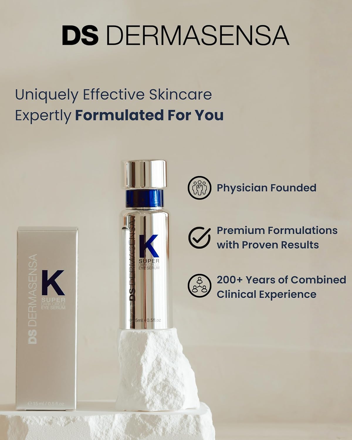 K Super Eye Serum, 0.5 fl oz (15ml) – Vitamin K & Arnica Formula for Dark Circles & Puffiness - Image 5