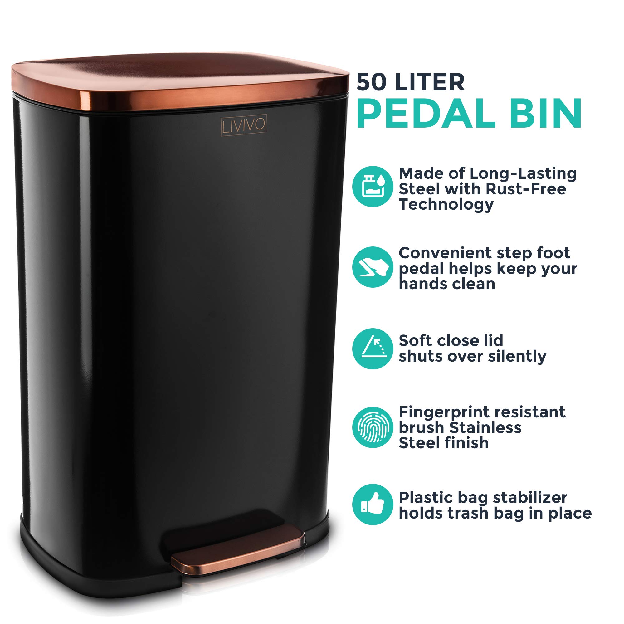 Indoor Dustbins Plastic Paper Cans Garden Waste and Compost Kitchen