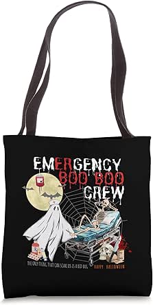Amazon.com: Emergency Boo Boo Crew ER ED Halloween Tote Bag : Clothing ...