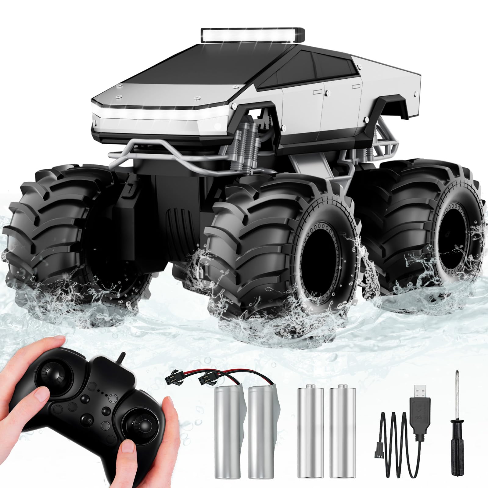 1:18 Amphibious RC Cars (Cyber Truck)