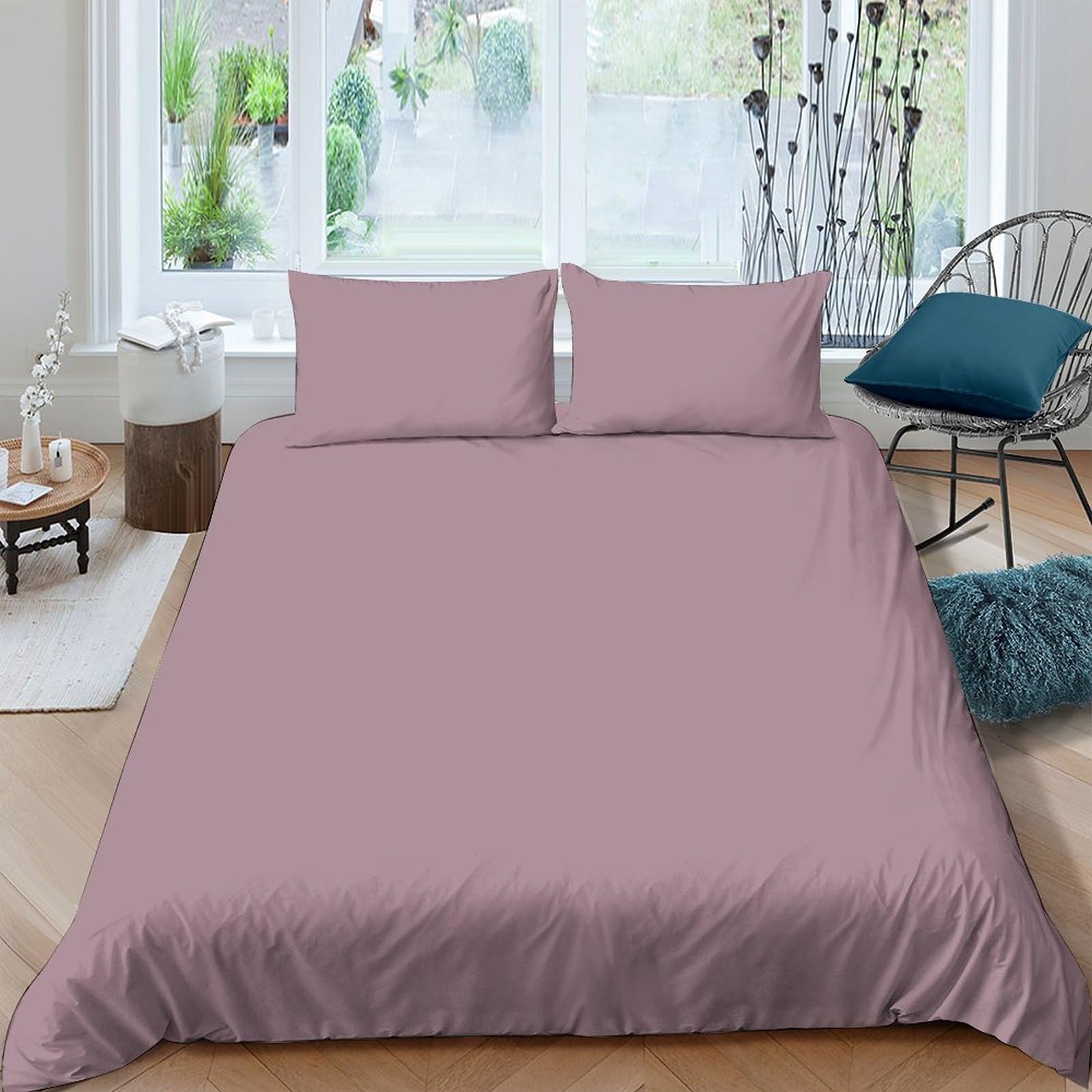 Parure de couette 220x240cm avec taies d'oreillers IOFEER en microfibre multicolore
