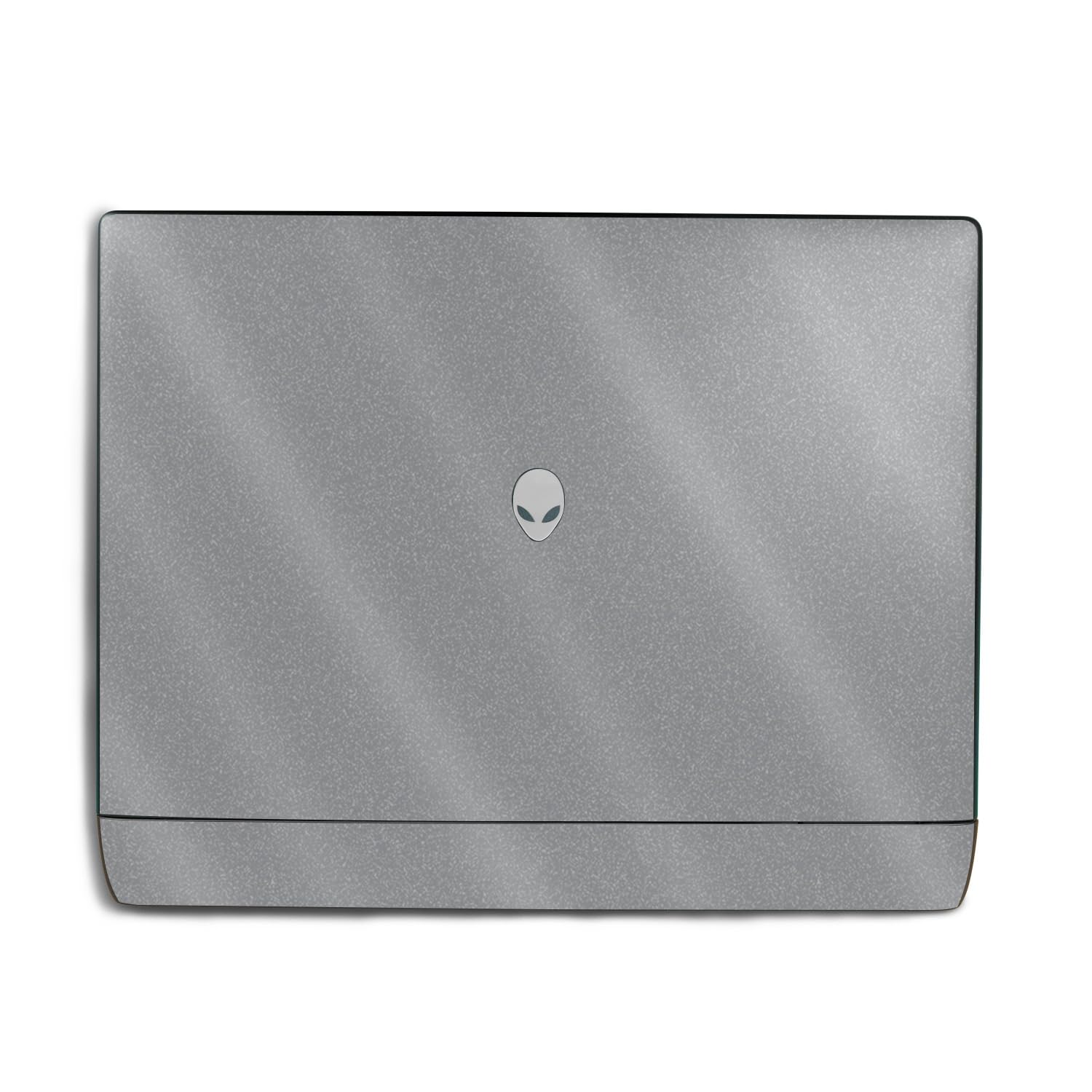 Glossy Glitter Laptop Skin Compatible with Alienware 18 Area-51 (2025) - Solid Gray - Premium 3M Vinyl Protective Wrap Decal Cover - Easy to Apply | Crafted in The USA by MightySkins