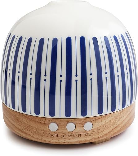 Miniatura 12 de Difusor de cerámica esencial de lujo difusor redondo aroma 10.1 fl oz luz nocturna cautivadora exquisita porcelana azul y blanca modelado elegancia