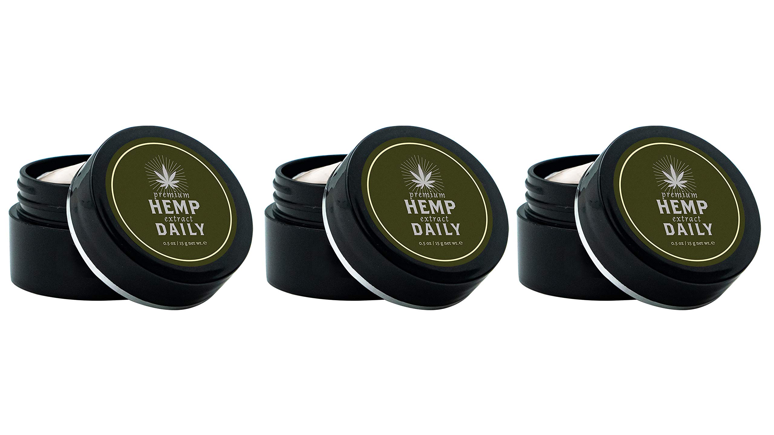 Hemp Daily Intensive Cream Mini | Intensive Hemp Cream with Essential Oils | Vegan, Organic Ingredients | 0.5oz (Original Triple Intensive Cream, 3 Pack)