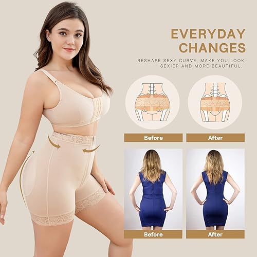 Miniatura 6 de KELLYLEE Faja moldeadora para mujer, con control de abdomen, cintura alta, levantador de glúteos, pantalones cortos de compresión, ropa interior