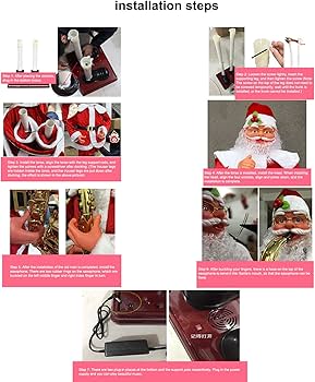 Amazon.co.jp: ZXC サックスサンタ、歌うサックス音楽サンタのおもちゃ