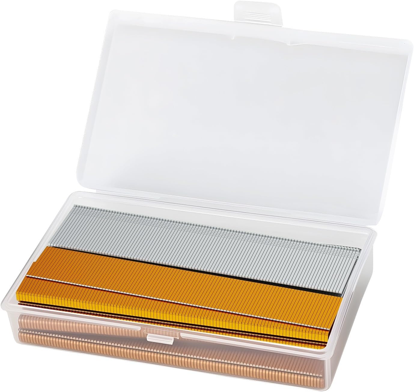 18 Gauge Brad Nails and Staples Set, 1600PCS Galvanized Finish Nails, 800 Brad Nails and 800 Narrow Crown Staples for Nail Gun, Woodworking, Carpentry, Furniture & DIY Projects(Nail Gun Not Included)