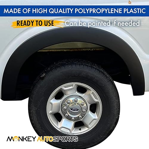 Miniatura 8 de Monkey Autosports 2011-2016 Ford F250/F350 Factory/OE design Fender Flares | Set of 4 | Front Right, Front Left, Rear Right and Rear Left | Fits